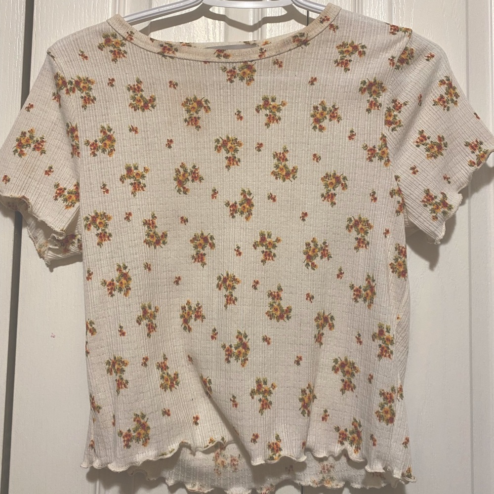 Girls Floral Shirt (Short Sleeve)